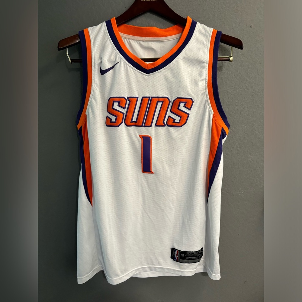 Nike Phoenix Suns White Orange Purple #1 Basketball Jersey
